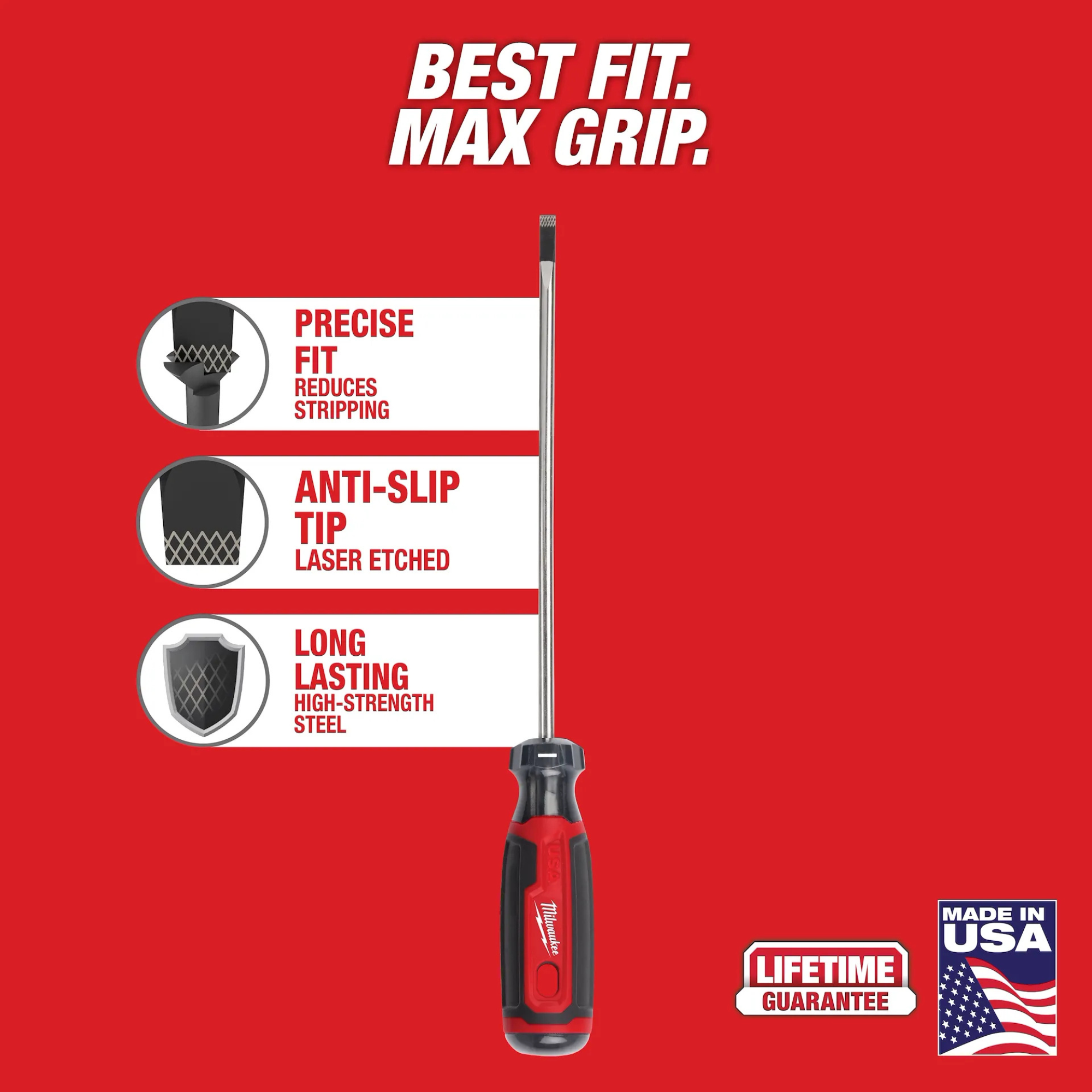 Milwaukee 2 PC. 6" Cushion Grip Screwdriver Set from GME Supply